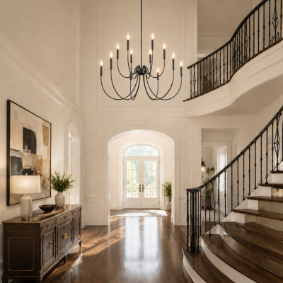 Otho 12-Light Dimmable Oversize 47" Width Chandelier