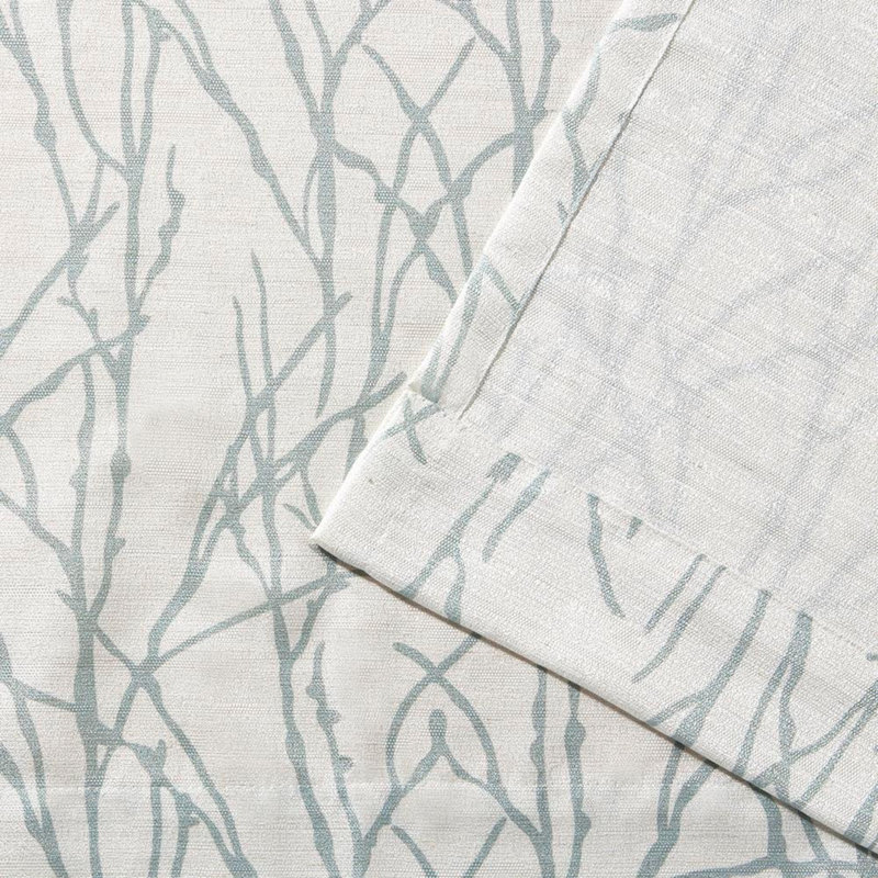 Paire de rideaux semi-transparents avec œillets Bellicent, Écume de mer, écume de mer, L 54 po x L 63 po