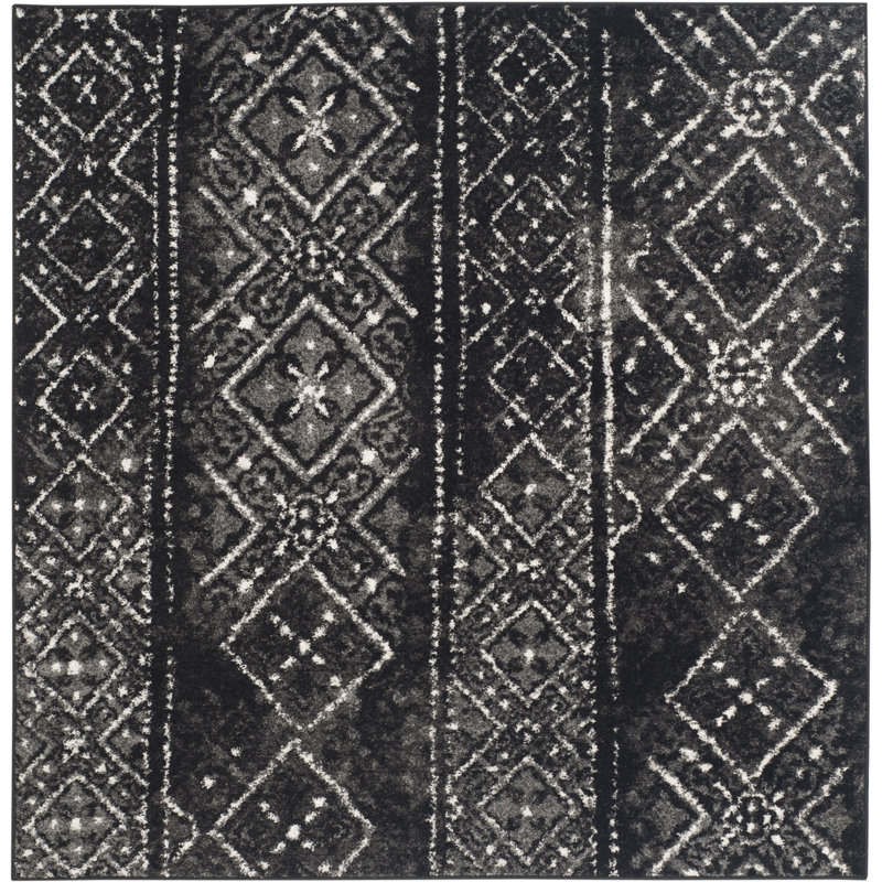 Aliesa Performance Geometric Rug, Square 4'
