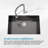 Handmade 304 Stainless Steel Sink 30" X 19" - Black Undermount Workstation For Efficient Space Utilization Modern Single Bowl Kitchen Use-121637925-121637927
