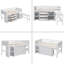 Lit mezzanine simple simple avec bureau coulissant, tiroirs, armoire et tablettes-1816209149