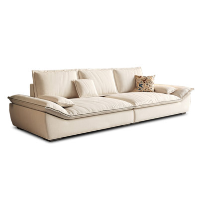 White Polyester Modular Sofa cushion Threeseat