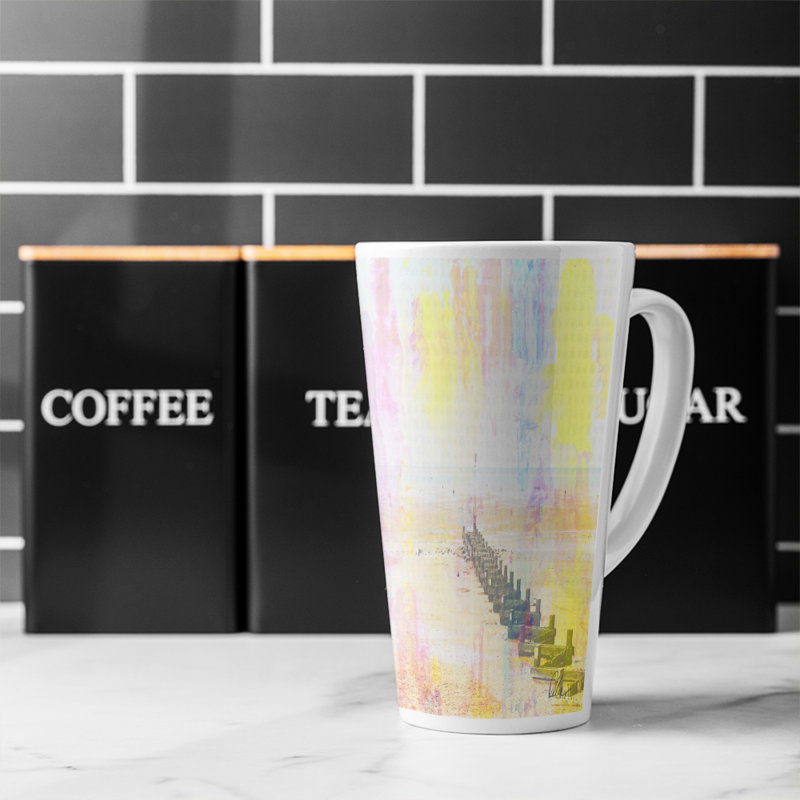 Beach Latte Mug, Yellow