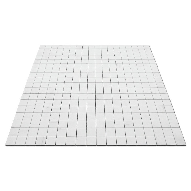 Carreau de mosaïque pour mur et plancher en marbre poli 2 "x 2" Bianco Dolomite