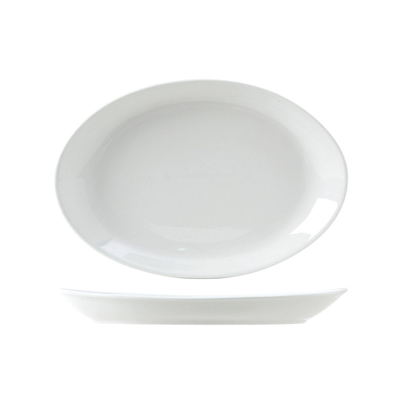 Plateau en porcelaine Tuxton, H 1,3 po x l 7,5 po x L 11,13 po