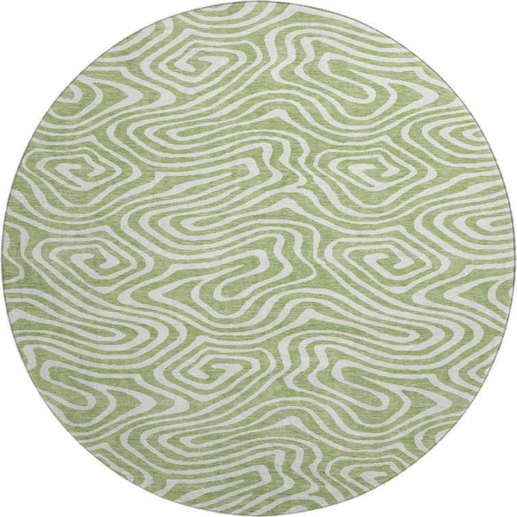 Premium Machine Washable Guada AMF1020 Swirls Rug