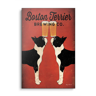 Steelpix Metal Canvas -  Boston Terrier Brewing Co.  By Ryan Fowler Wall Art Print