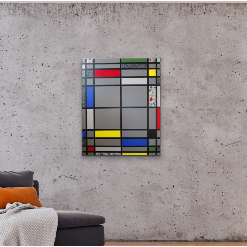 Mosaic Color Grid Periphery Painting by Eddie Bruckner