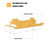 Camel Genuine Leather Modular Sofa