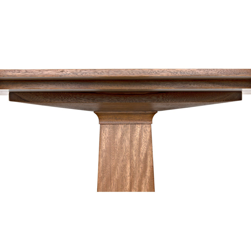 Travis Walnut Wood Dining Table, Dark  Walnut
