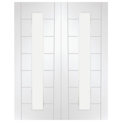 Internal Glazed White Primed Palermo 1L Pair