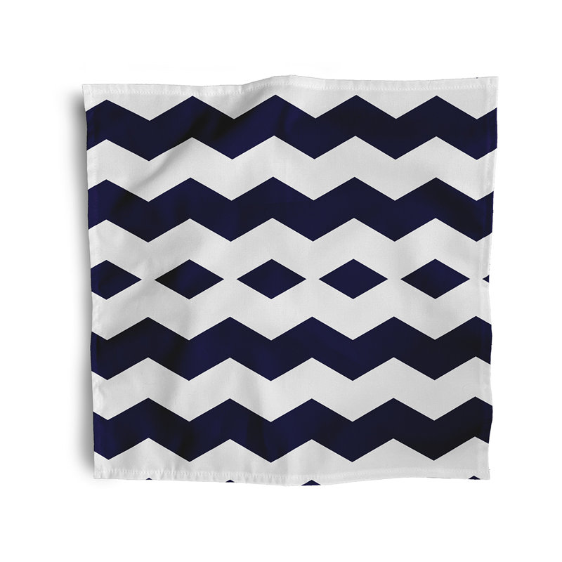 Kweku Bold Chevron Stripe Napkins, Navy