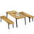 1 DINING TABLE+2 DINING BENCHES
