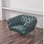 Fauteuil en cuir brun 40 EK8009 40-708409499