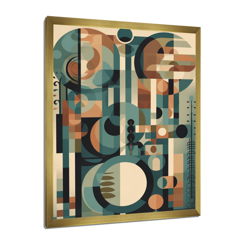«Mid Century Artistic Transformations IV», reproduction sur toile, H 32 po x l 24 po x P 1 po, Encadrement doré