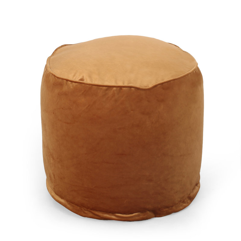 Repose-pieds cylindrique avec repose-pieds - utilisation moderne de 16 x 16 x 16 pieds / repose-pieds | Polyuréthane | Velours