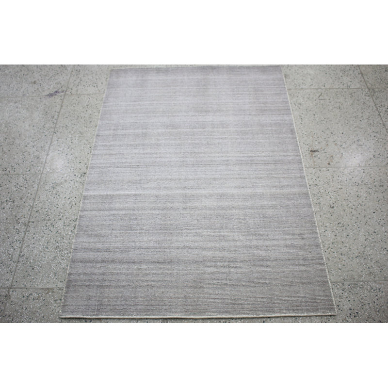 Asahi Hand loomed Rug Silver, Rectangle 9' x 12'