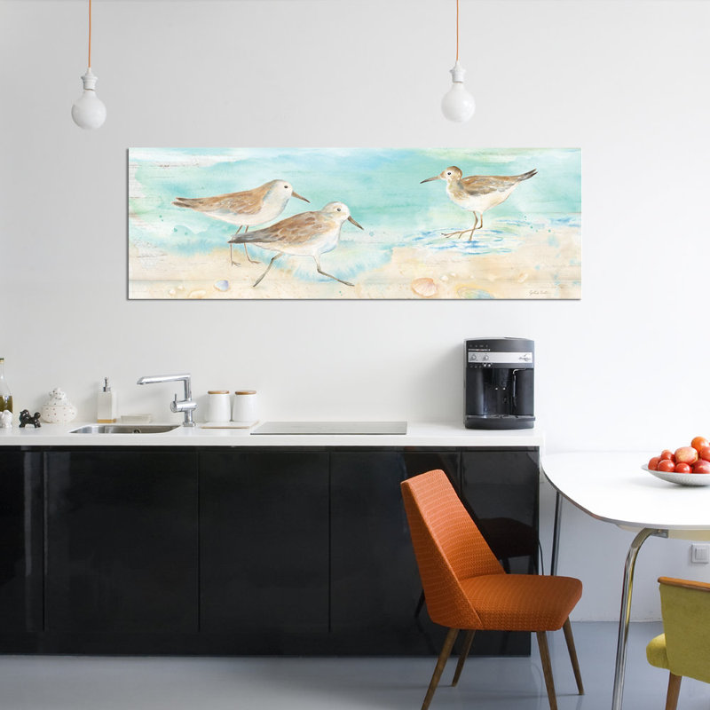 «Sandpiper Beach Panel», impression sur toile, H 12 po x l 36 po x P 1,5 po, Toile tendue