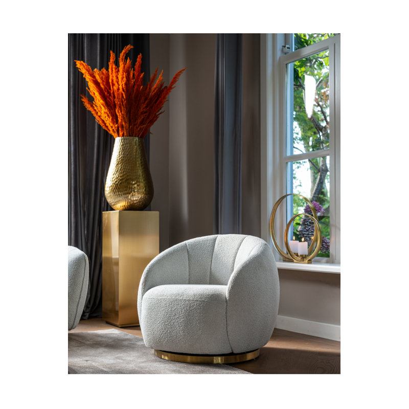 Fauteuil demi-tonneau en polyester 31 po Jago
