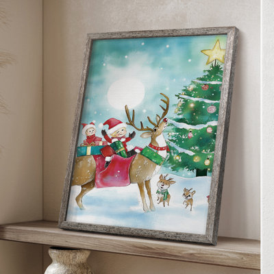 «Christmas Holiday Art DCCLVII», reproduction d'art encadrée - bois massif XMA171279