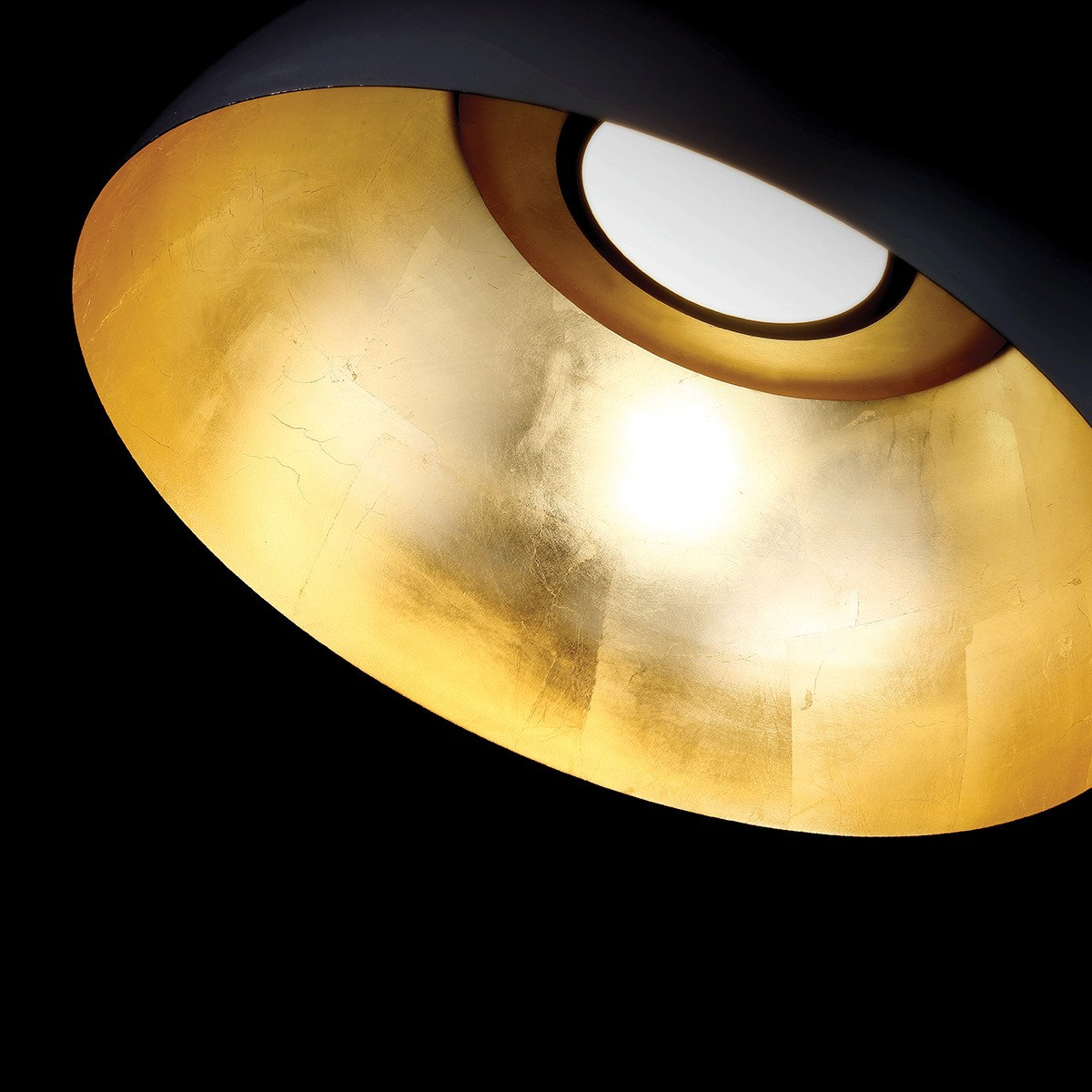 Yolo Single Light Metal Dimmable LED Pendant, Gold, 18" H x 35.5" W x 35.5" D