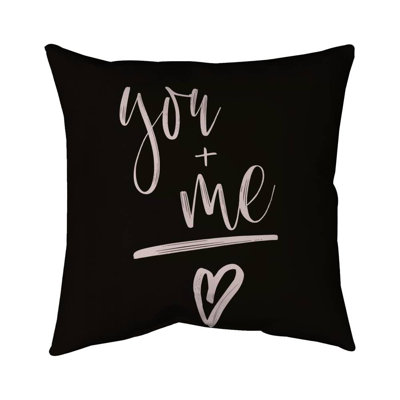 You + me - 20"x20" Outdoors Throw pillow - Spun poly - Print on demand