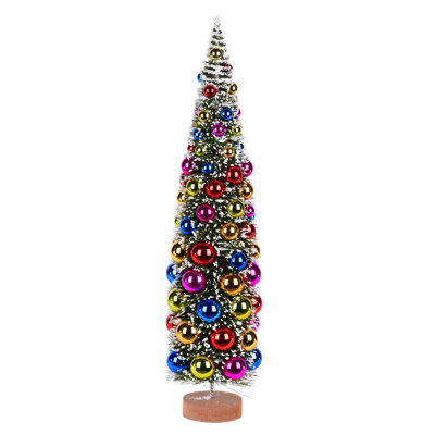 Arbre de Noël artificiel vert givré 24 po multicolore The Holiday Aisle®