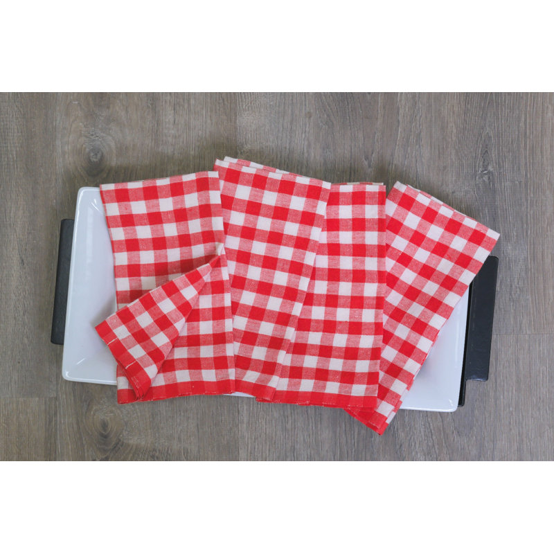 Alessandro Linen Square Napkins, Tomato