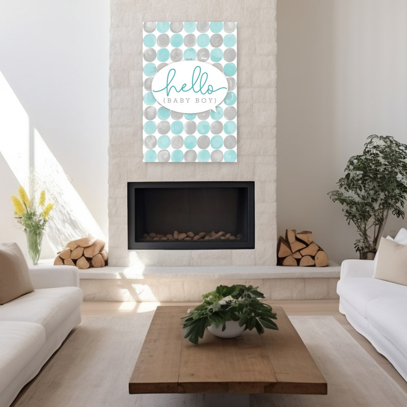 Hello Baby Boy, art contemporain abstrait, H 48 po x l 32 po