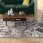 Tapis gris / mauve à motif abstrait Jeter-27042987