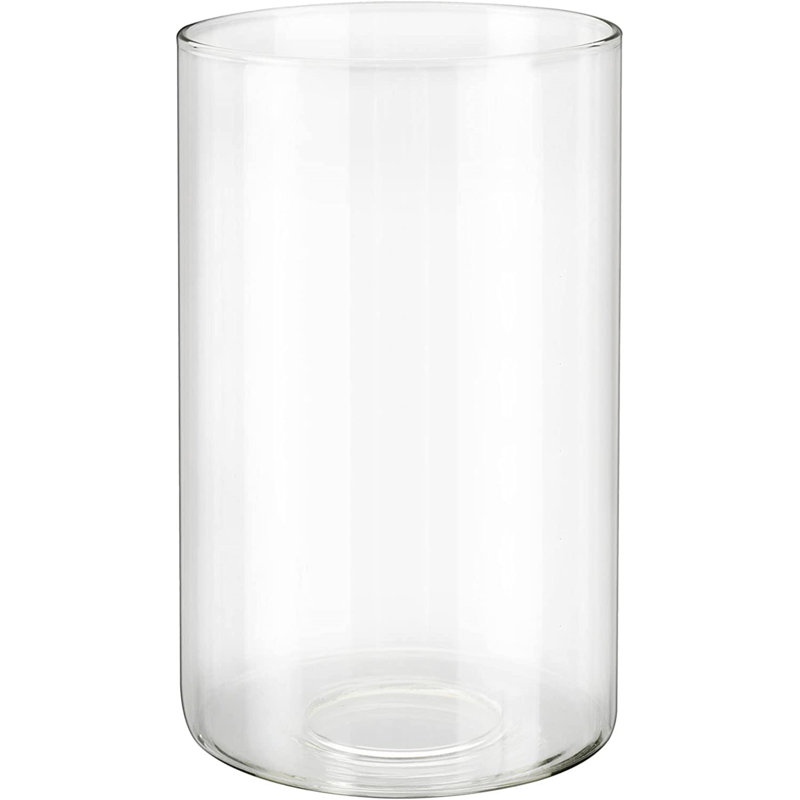 Abat-jour mural cylindrique en verre de 6,5 po (vissé) transparent