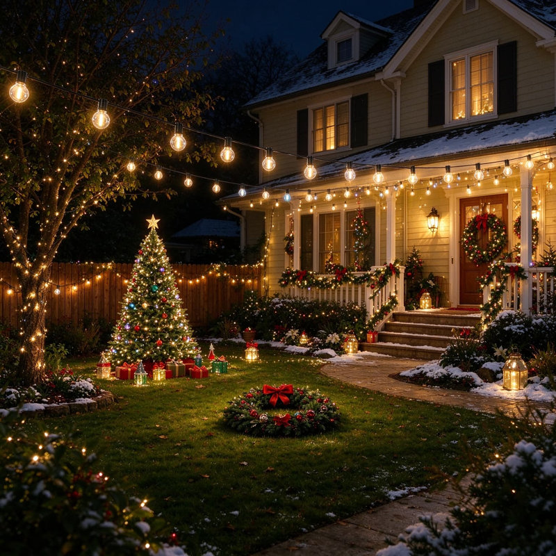50 - Bulb 1200 in. Plug-in String Light Outdoor LED