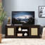 Meuble télé en rotin pour téléviseur de 70 po ou moins, console avec 2 tablettes de rangement-323229151