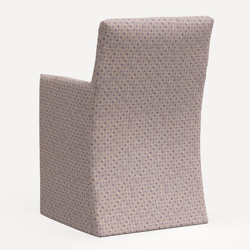 Rekha Slipcover Dining Chair, Jr Aalap Lavender Geometric