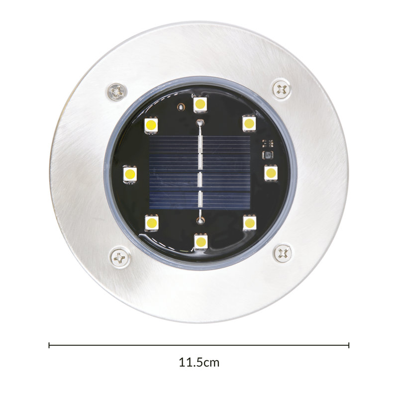 Stainless Steel Low Voltage Solar Powered Integrated LED Pathway Light Pack