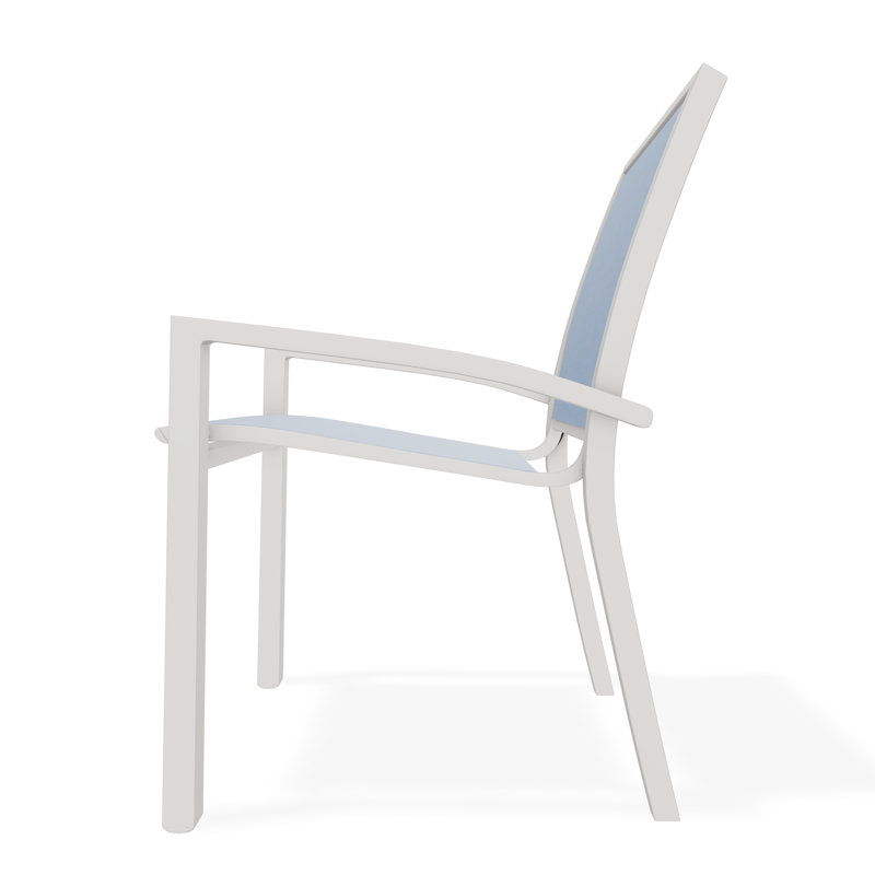 Kendall Outdoor Dining Chair, Snow, Sky