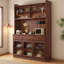 Buffet en noyer massif et bois manufacturé-1974823062