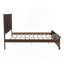 Grand lit de style traditionnel avec tête et pied de lit, lit en bois de pin avec cadre de lit renforcé, brun riche-1796225846