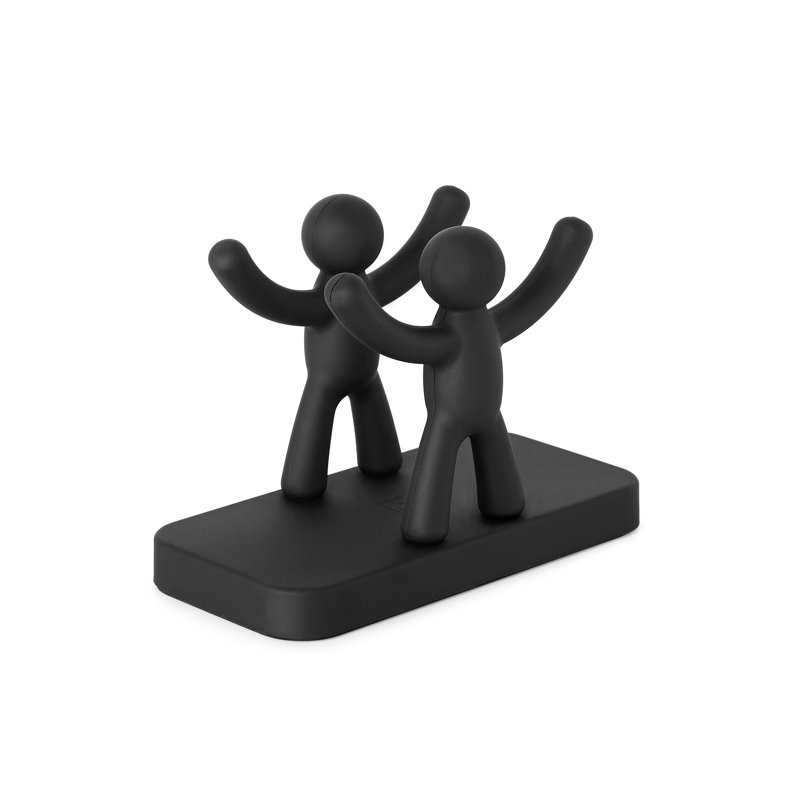 Black Polypropylene Buddy Napkin Holder with Soft-Touch Finish