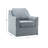 Barbel Upholstered Swivel Armchair-1465769943
