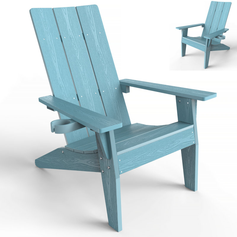 Chaise Adirondack en plastique / résine (ensemble de deux), Bleu sarcelle