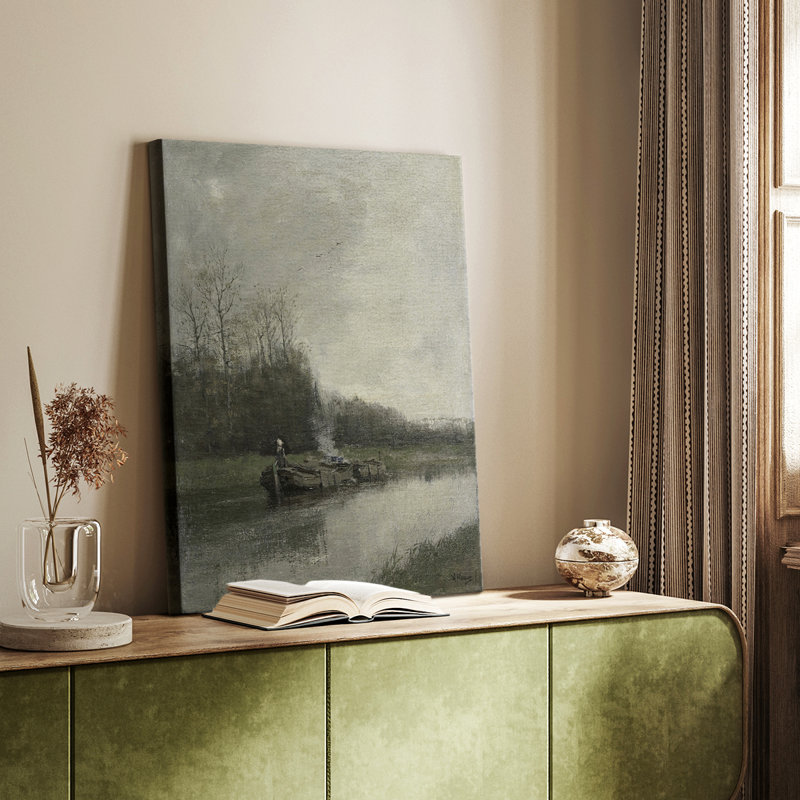 Paysage rétro Cxxxix - galerie Cavas sur mesure, H 18 po x l 12 po
