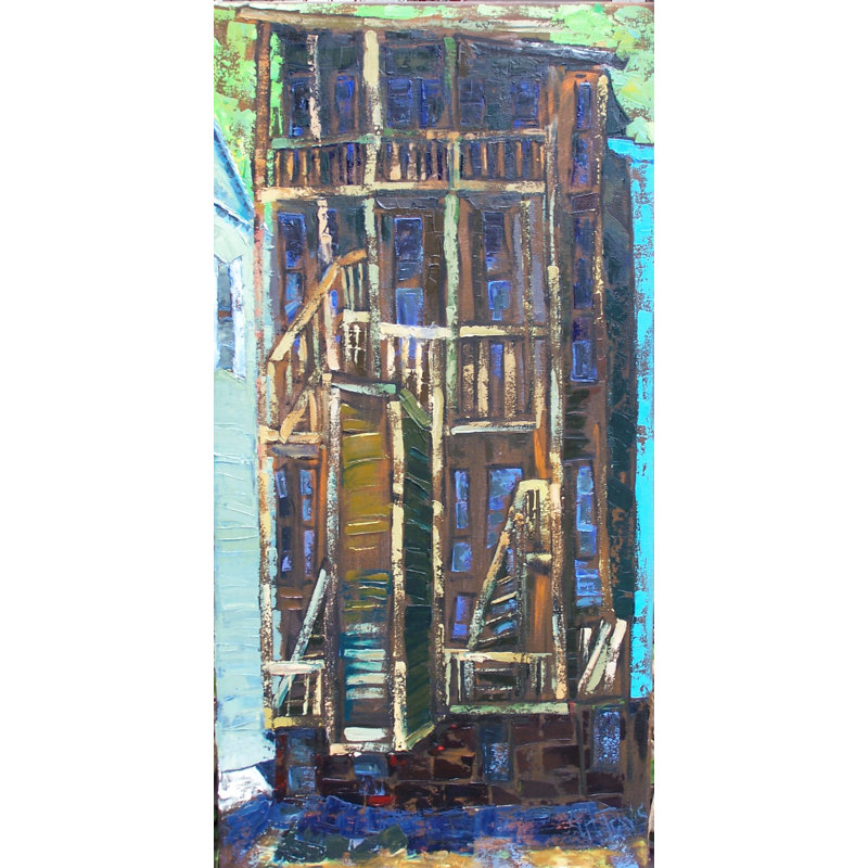 « view on a-kind on the binnekill », peinture encadrée sur bois Alix Halman Travis