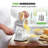 Nutrichef 3 In 1 Cheese Grater & Shredder | Strong Suction Base, Rotary Handle With Safety Lock | Includes Hand Crank & 3 Drum Blades For 3 Textures, Fine, Medium & Strips | White-121710364