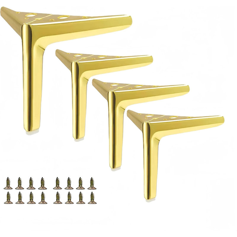 Pieds de remplacement triangulaires en métal pour pieds de meuble en métal robuste