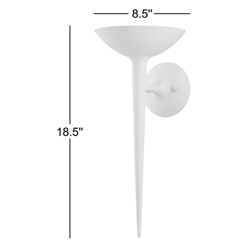 Cecilia 1 - Light Wallchiere, Gesso White