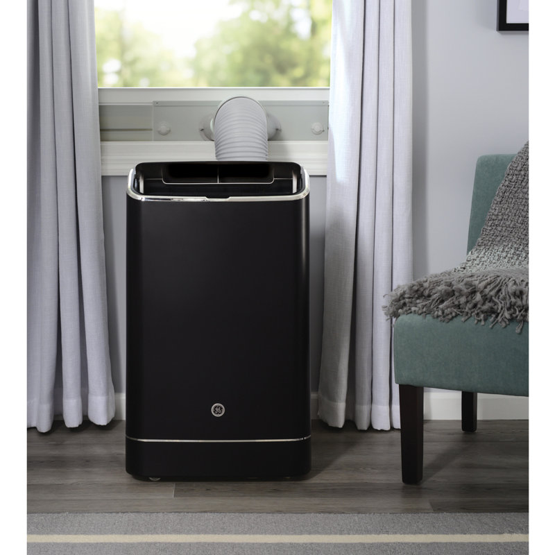 GE 10,500 BTU Black Portable Air Conditioner with Heater and Remote