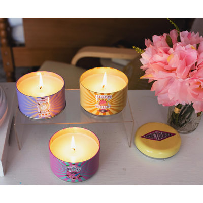 Honeydukes Scented Designer Candle with Metal Holder
