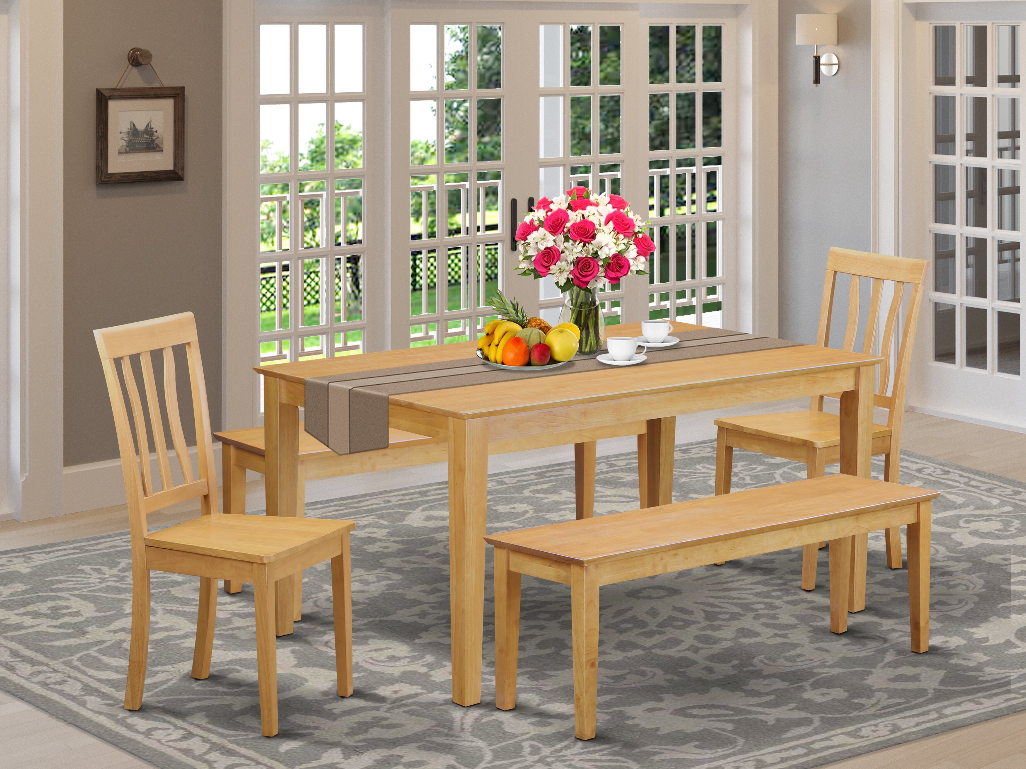 Winston Porter Alingtons 5 - Piece Solid Wood Dining Set | Wayfair