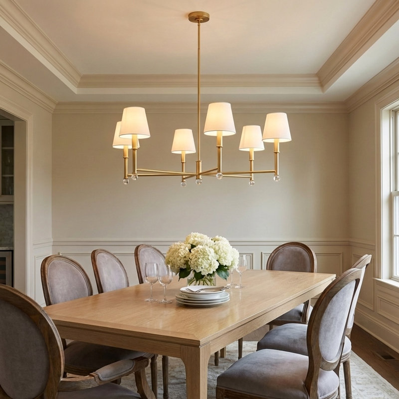 Wendt Chandelier, 6 Lights, 60.38" H x 40" W  x 40" D